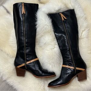 Schuler & Sons Philadelphia Black Leather Knee High Riding Boots Size 10 $280